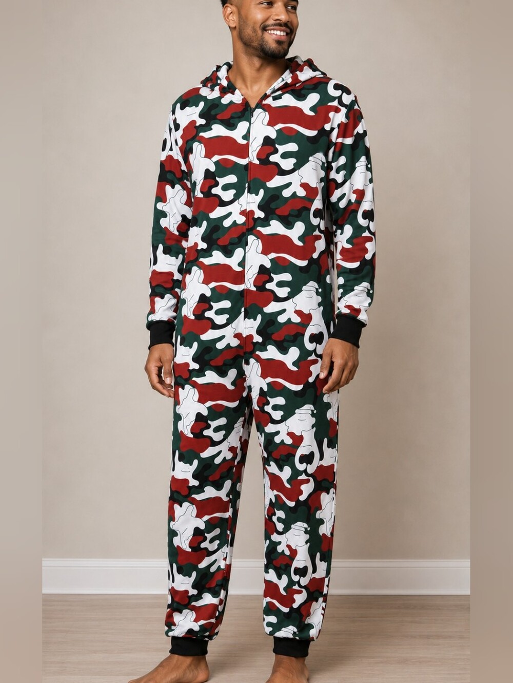 Pokemon Men's Unisex Metamorph Camouflage Holiday Onesie L - NIP